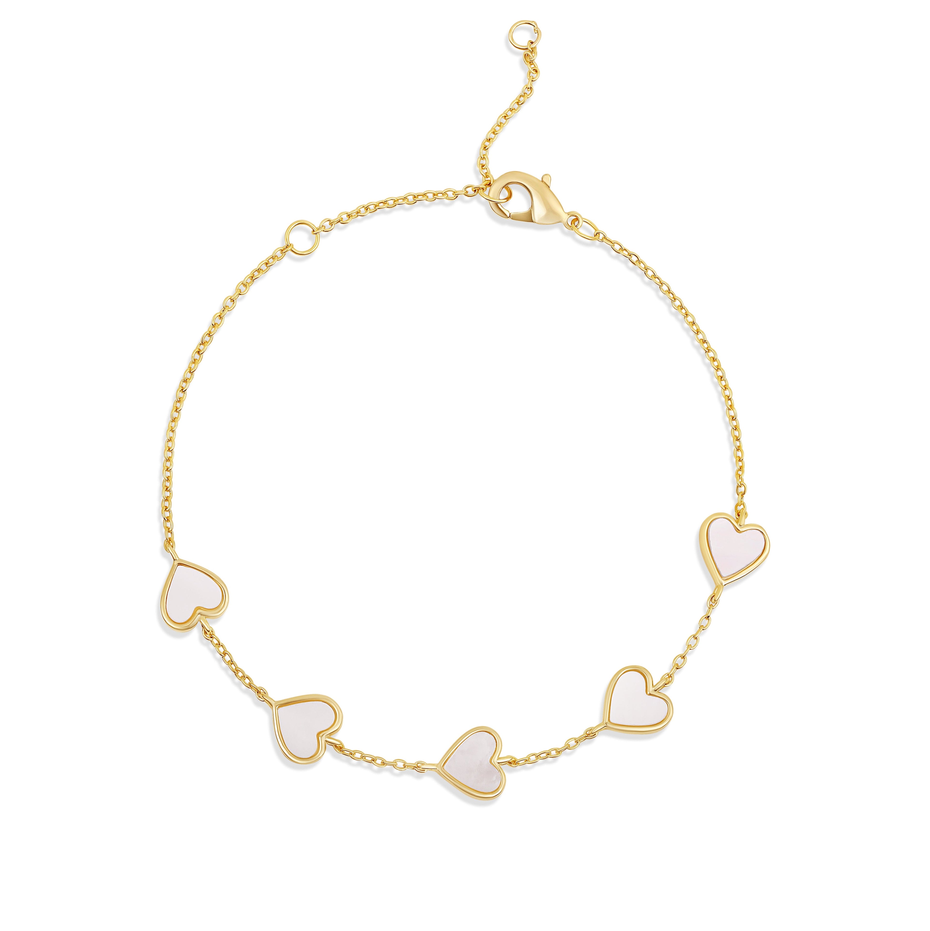 Mother Of Pearl Heart Bracelet