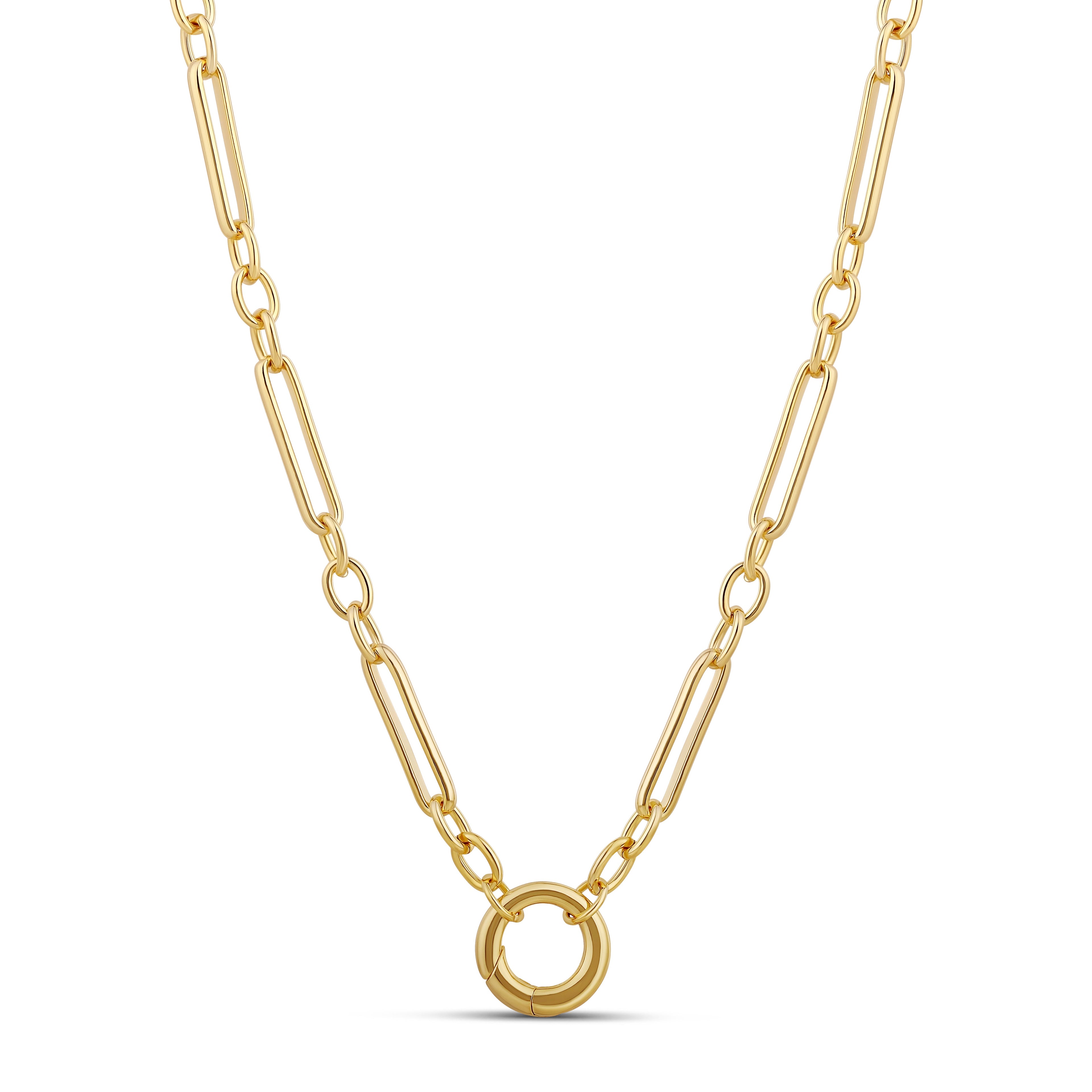 Fancy Link Push Clasp Necklace