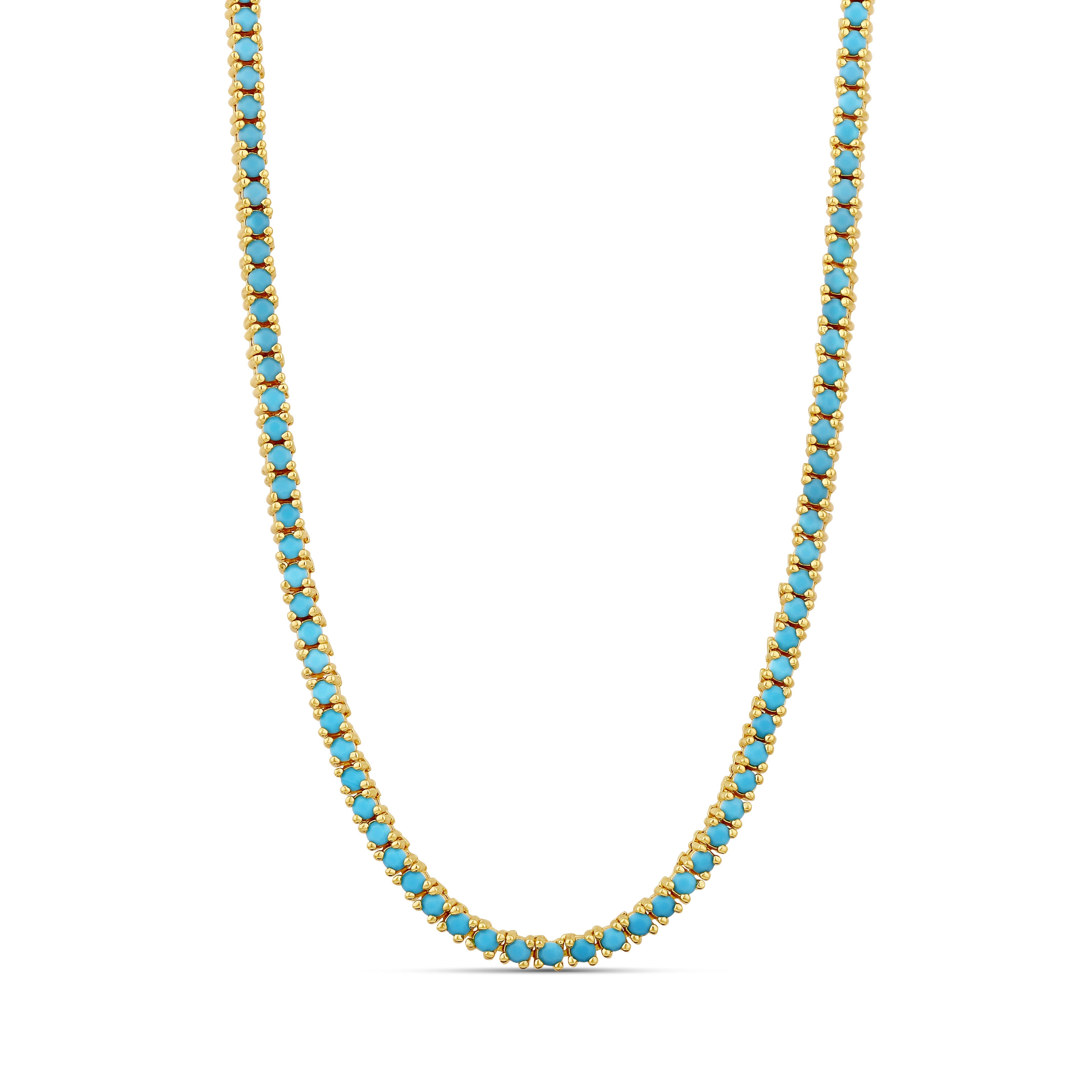 Turquoise Thin Tennis Necklace