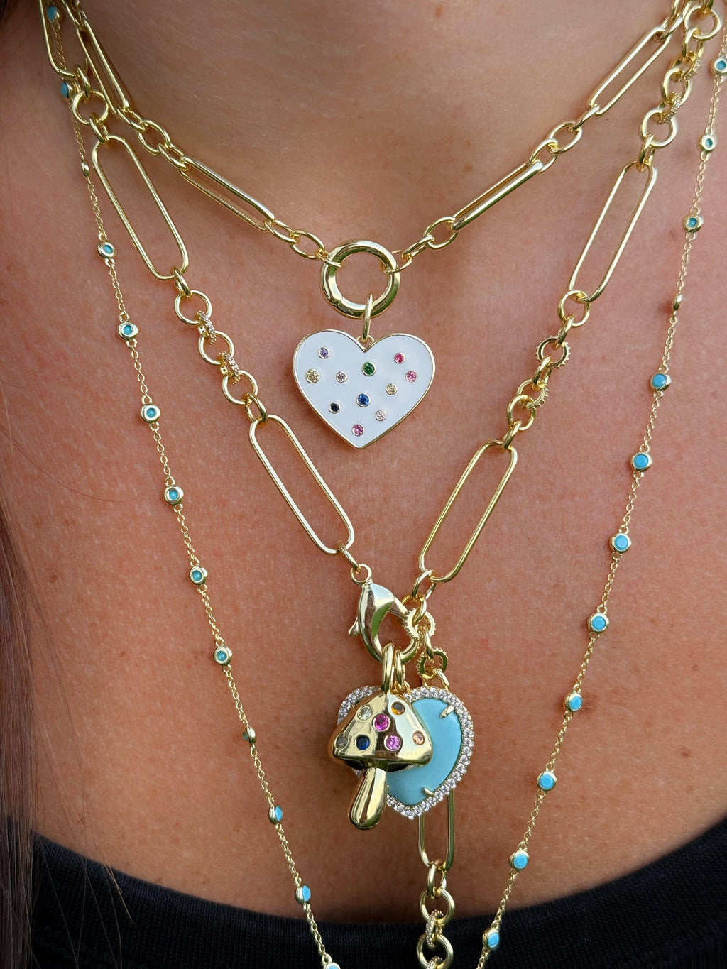 Fancy Link Push Clasp Necklace