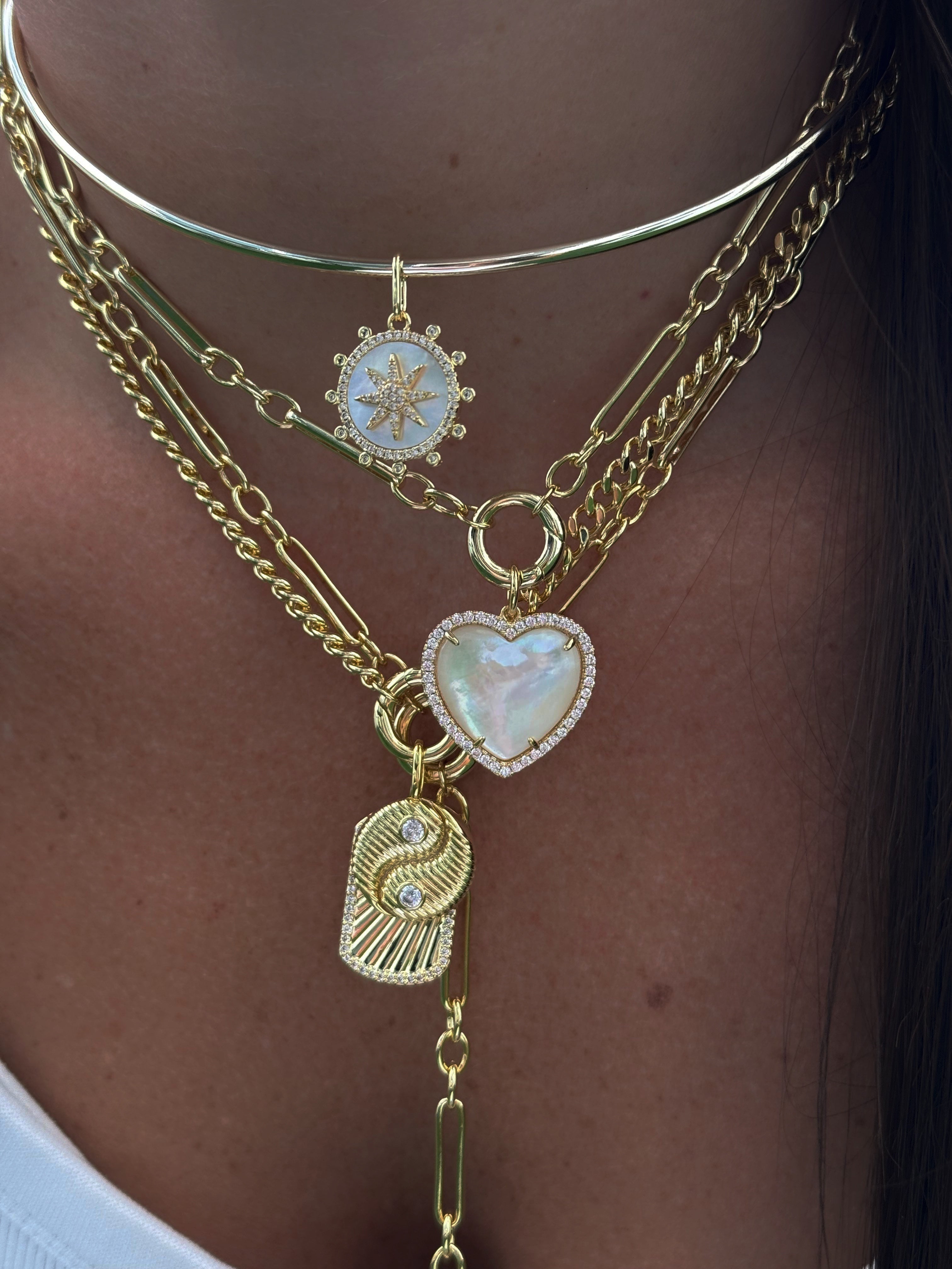 Fancy Link Push Clasp Necklace