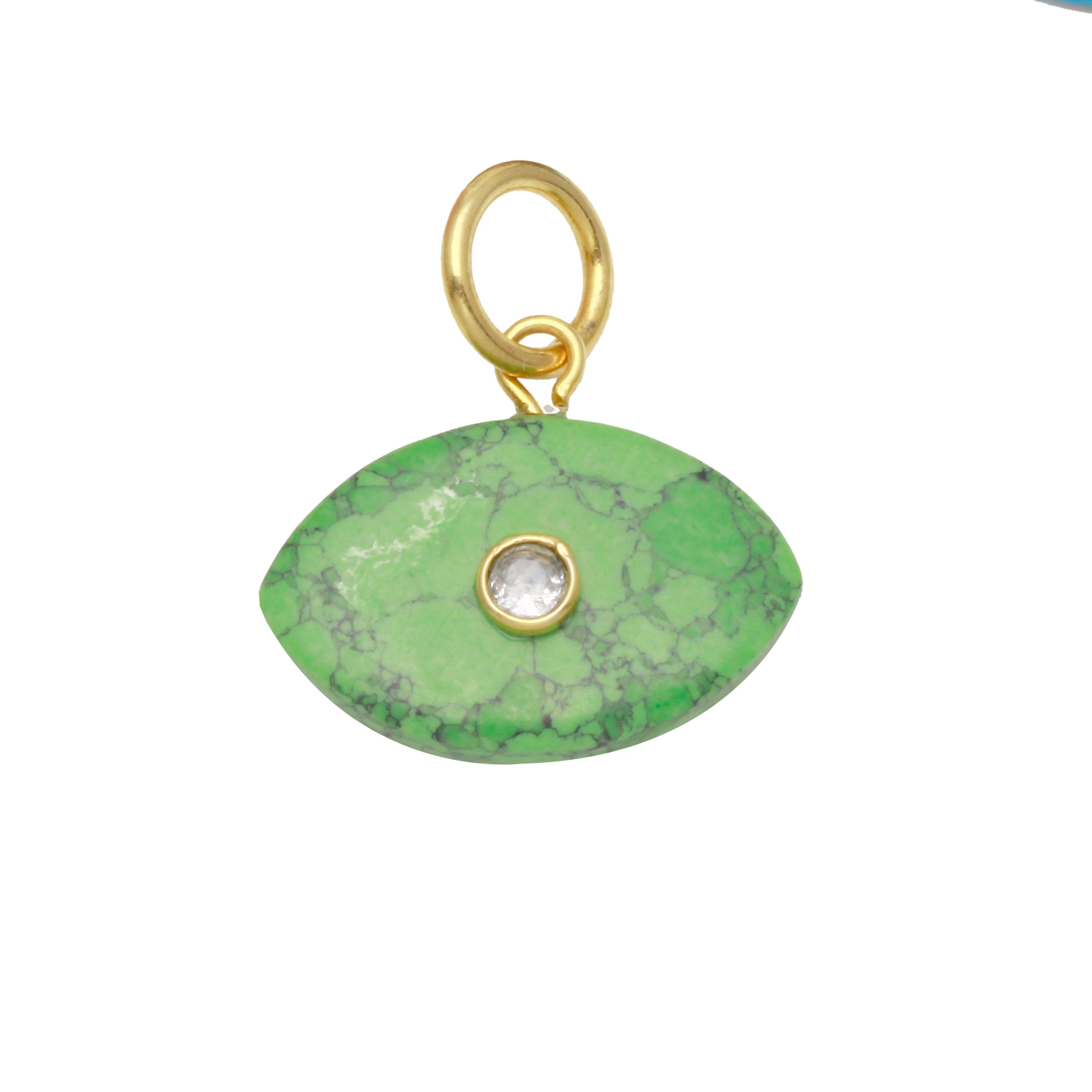 Natural Stone Evil Eye Charm