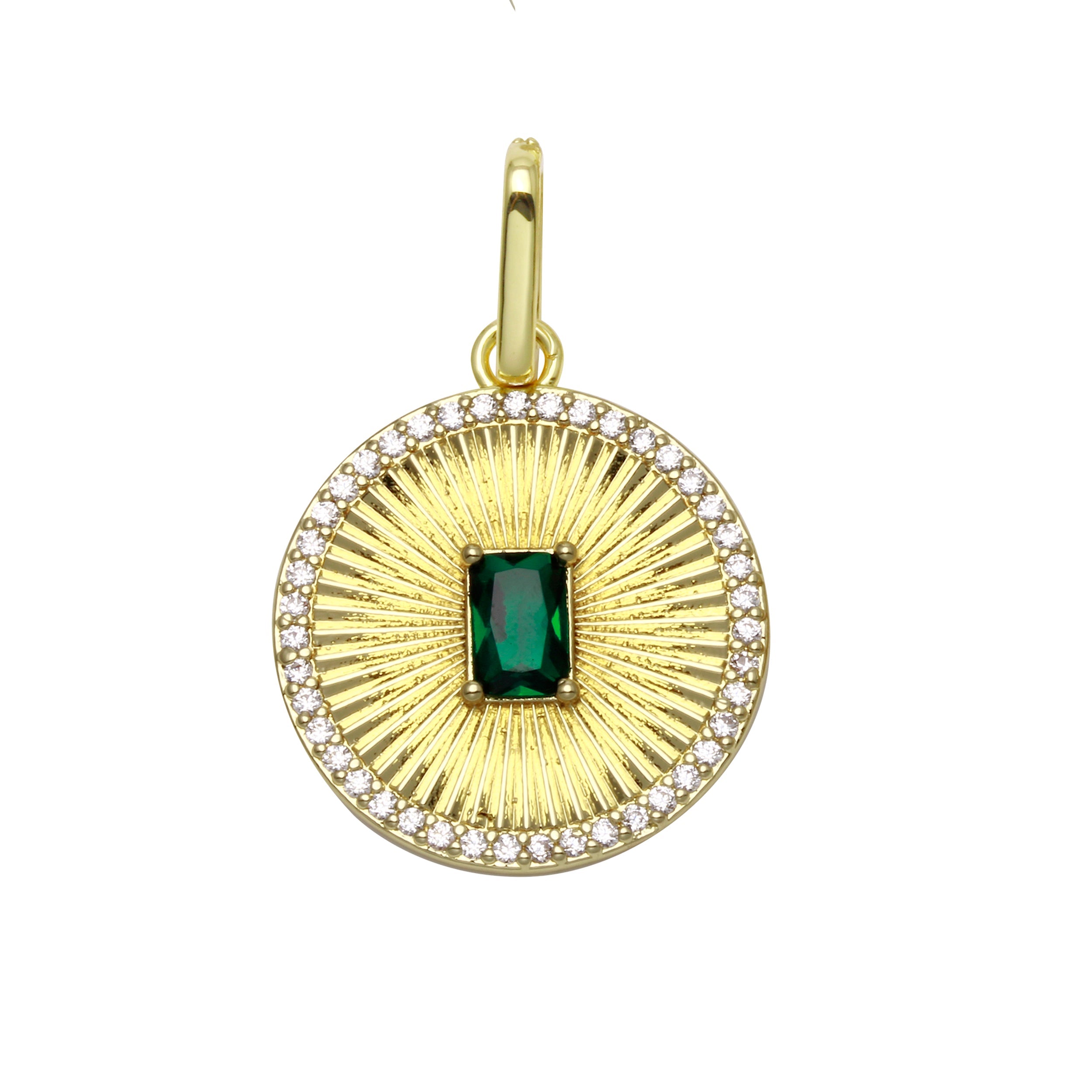 Fluted Disk Stone Charm