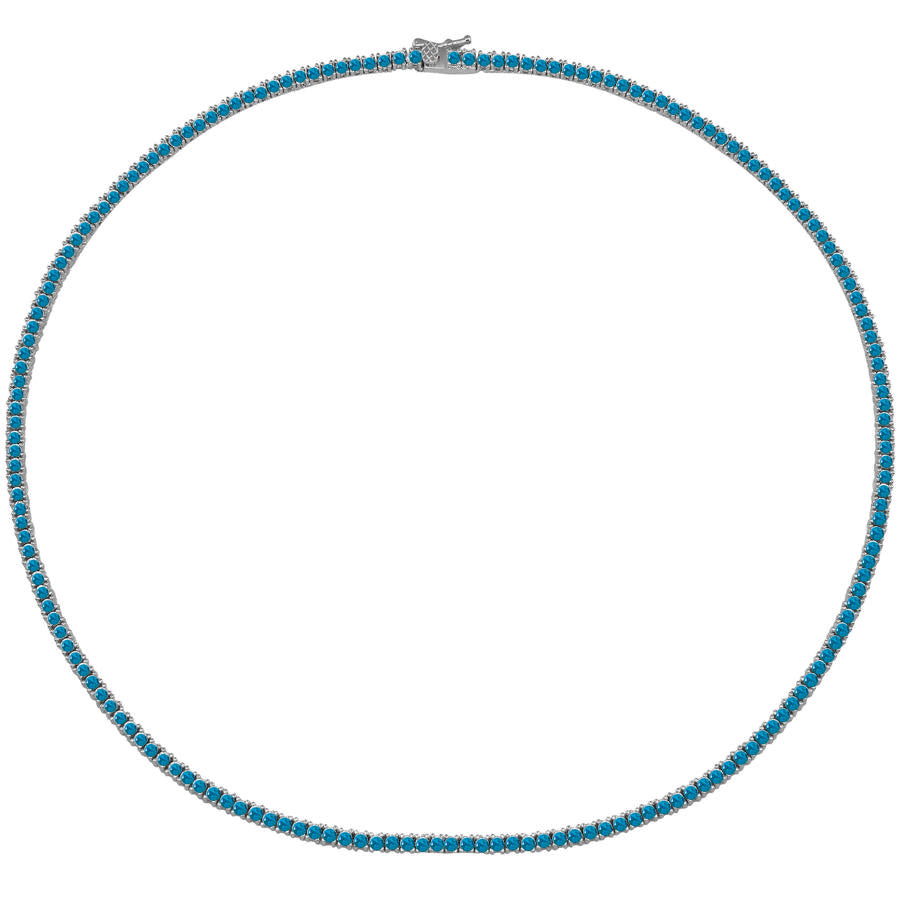 Turquoise Thin Tennis Necklace