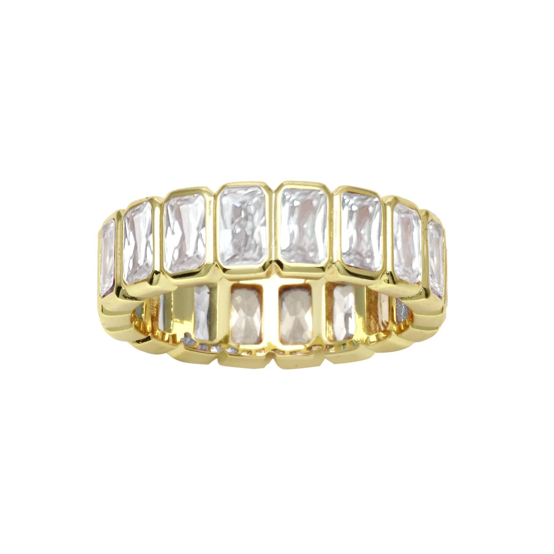 Bezel Emerald Shape Band